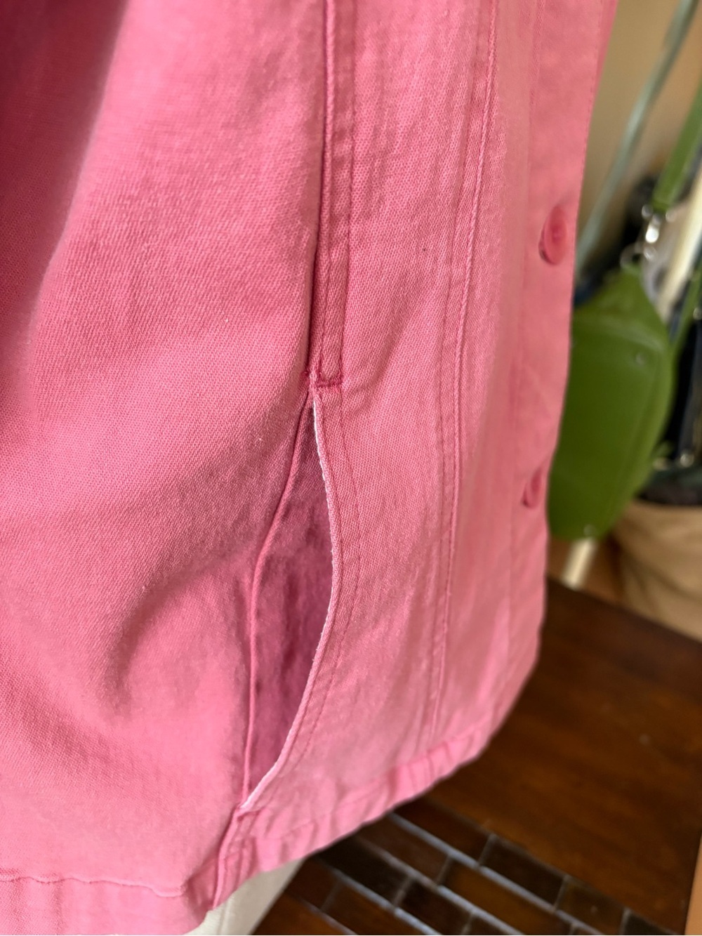 French dressing Pink Women's Jean Jacket Cotton spandex French Dressing 12P - Picture 5 of 9